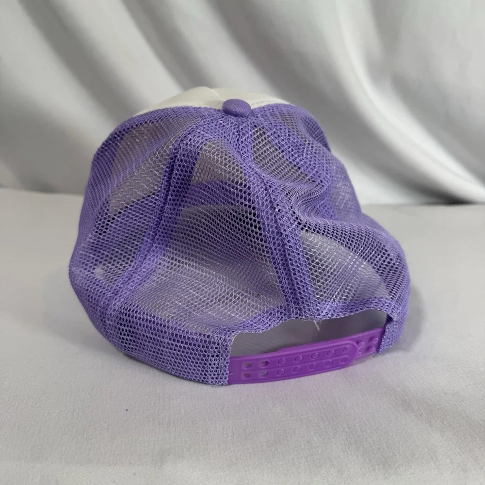 Girls Purple/White Mesh Trucker Hat 